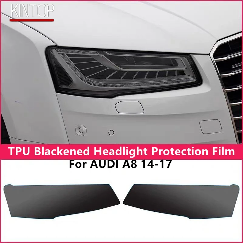

For AUDI A8 14-17 TPU Blackened Headlight Protective Film, Headlight Protection, Film Modification