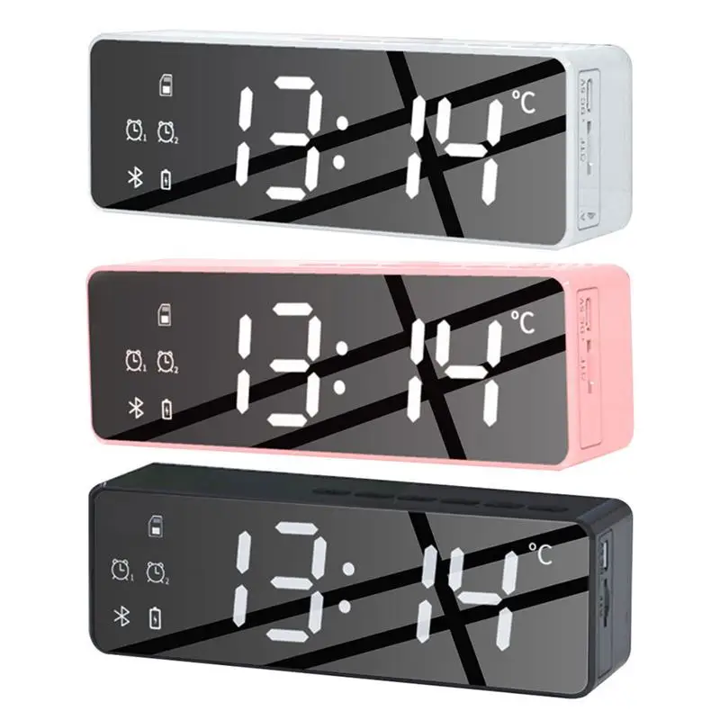 B119 Smart Wireless Bluetooth Speaker Bedside Alarm Clock Stereo Subwoofer with Temperature Monitor Dimmable Display
B119 Smart Wireless Bluetooth Speaker Bedside Alarm Clock Stereo Subwoofer with Temperature Monitor Dimmable Display