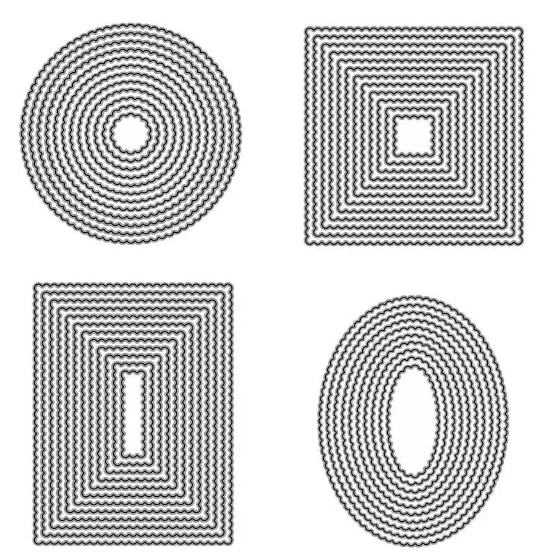 Metal Cutting Dies for DIY Scrapbooking Crafts Wave Circle Square Oval Frame Die Cut Stencils Card Make Paper Album Template
Metal Cutting Dies for DIY Scrapbooking Crafts Wave Circle Square Oval Frame Die Cut Stencils Card Make Paper Album Template