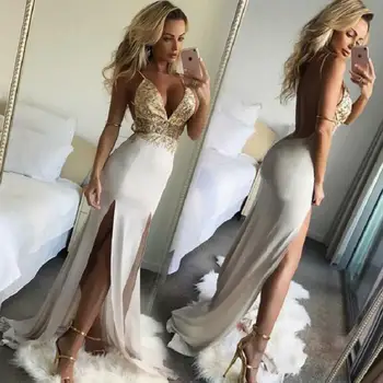 BacklakeGirls Sexy V Neck Sleeveless Split Side Floor Length Satin Evening Dress Backless Prom Dress Vestidis De Fiesta Largos
BacklakeGirls Sexy V Neck Sleeveless Split Side Floor Length Satin Evening Dress Backless Prom Dress Vestidis De Fiesta Largos