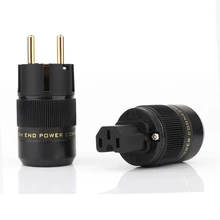 24K Gold Plated EU Schuko Plug IEC Female Connector for hifi power cable Audio AC Power Cable US Plug IEC320 C13 Connector 9-30
24K Gold Plated EU Schuko Plug IEC Female Connector for hifi power cable Audio AC Power Cable US Plug IEC320 C13 Connector 9-30