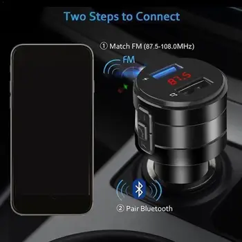 Handsfree Bluetooth 4.2 FM Transmitter Modulator Car Dual 2.1A Adapter USB Player MP3 Receiver Wireless Charger Black Car A Y4D4
Handsfree Bluetooth 4.2 FM Transmitter Modulator Car Dual 2.1A Adapter USB Player MP3 Receiver Wireless Charger Black Car A Y4D4