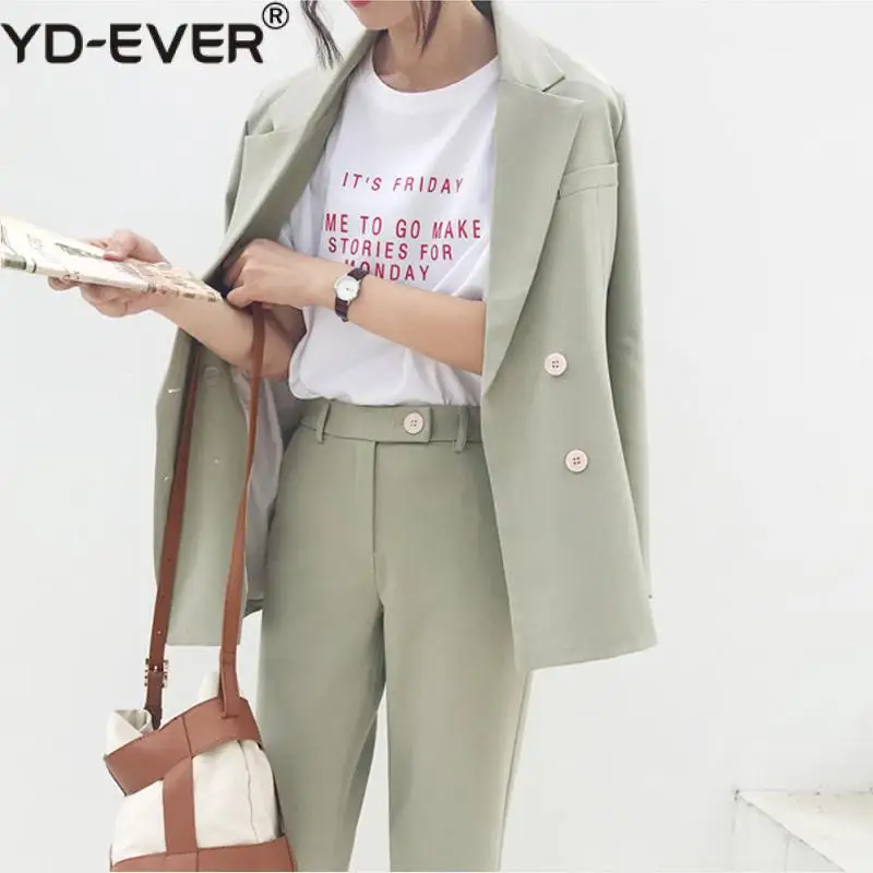 Vintage Double Breasted Women Pant Suit Light Green Notched Blazer Jacket & High Waist Pant 2019 Spring Office Wear Women Suits
Vintage Double Breasted Women Pant Suit Light Green Notched Blazer Jacket & High Waist Pant 2019 Spring Office Wear Women Suits