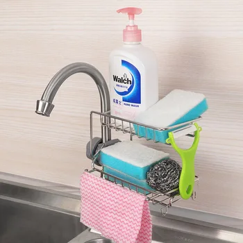 Stainless Steel Faucet Storage Rack Sink Rag Sponge Drainer Rack Dish Cloth Shelf Drain Basket Kitchen Bathroom Soap Organizer
Stainless Steel Faucet Storage Rack Sink Rag Sponge Drainer Rack Dish Cloth Shelf Drain Basket Kitchen Bathroom Soap Organizer