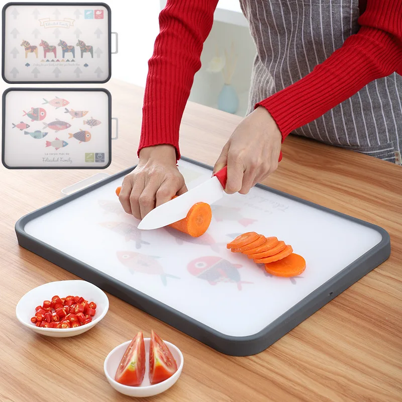 Kitchen Cutting Board Plastic Chopping Blocks 2 Sides Non-slip Antibacterial Heat Resistant Fruit Cutting Boards Kitchen Tools 
Kitchen Cutting Board Plastic Chopping Blocks 2 Sides Non-slip Antibacterial Heat Resistant Fruit Cutting Boards Kitchen Tools