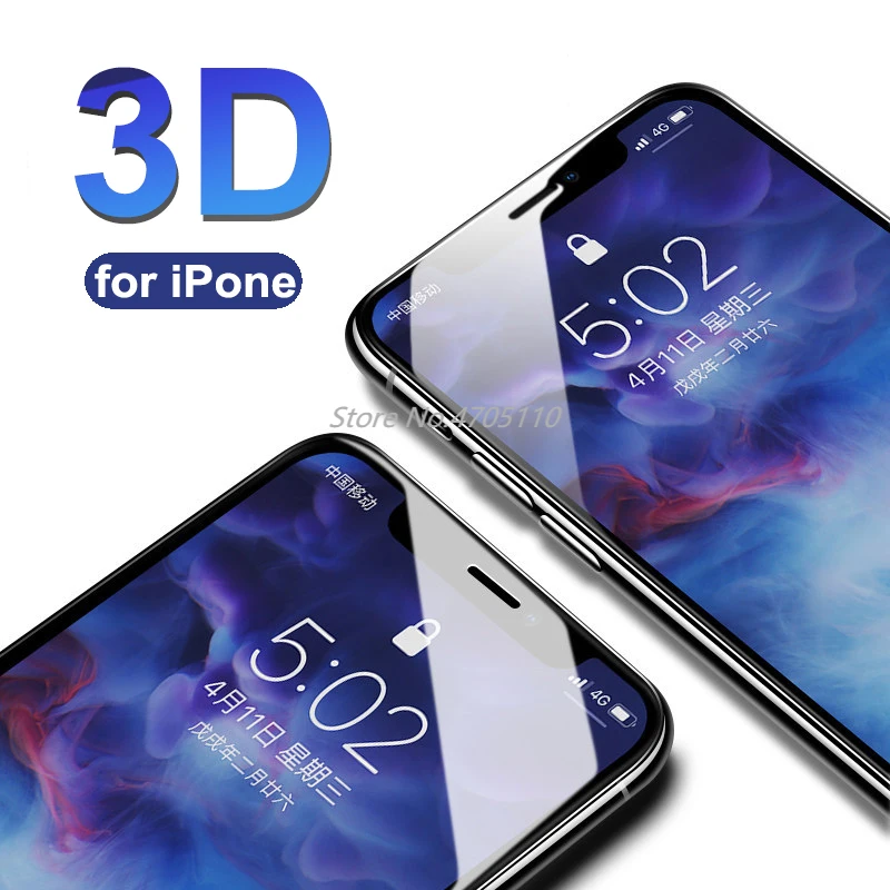 For IPhone X Glass Full Cover Tempered for Apple 8 7 6 Plus 6S Screen Protector Protective Film HD | Мобильные телефоны и