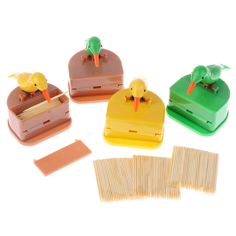Description Picture 4 of item1PCS Toothpick Holder Dispenser Cute Bird Toothpick Dispenser Gag Gift Cleaning Teeth Table Decoration Toothpick Box