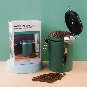 1500ML Coffee Bean Storage Tank Stainless Steel Spoon Valve Sealed Jar with Fresh Calendar Corrosion resistant Storage bottle
1500ML Coffee Bean Storage Tank Stainless Steel Spoon Valve Sealed Jar with Fresh Calendar Corrosion resistant Storage bottle