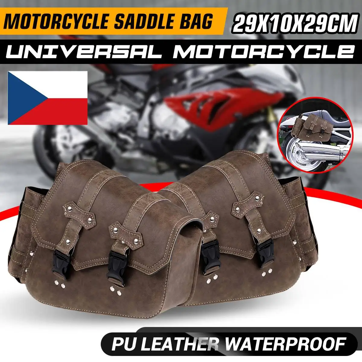 Waterproof Motorcycle Saddlebags Side Tool Pouch PU Leather Luggage Storage Bags w/Bottle Holder Vintage Brown Universal
Waterproof Motorcycle Saddlebags Side Tool Pouch PU Leather Luggage Storage Bags w/Bottle Holder Vintage Brown Universal