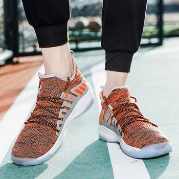 Fly Woven Basketball Shoes Men Sneakers Mesh Breathable Running Sport Shoes Male Non-slip Footwear Zapatos De Hombre
Fly Woven Basketball Shoes Men Sneakers Mesh Breathable Running Sport Shoes Male Non-slip Footwear Zapatos De Hombre