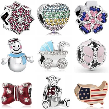 Colorful Cute Rabbit Snowman Map Flowers Crystal Beads Charms Fit Pandora Bracelets DIY Trinket for Women Accessories
Colorful Cute Rabbit Snowman Map Flowers Crystal Beads Charms Fit Pandora Bracelets DIY Trinket for Women Accessories