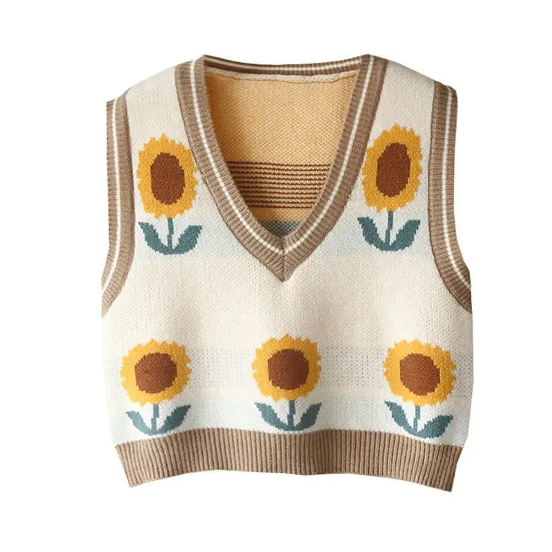 New Style For Autumn And Winter Female Loose Wear Floral Pattern Sleeveless V-neck Knitted Sweater Women Cotton Vests 3029 13
New Style For Autumn And Winter Female Loose Wear Floral Pattern Sleeveless V-neck Knitted Sweater Women Cotton Vests 3029 13