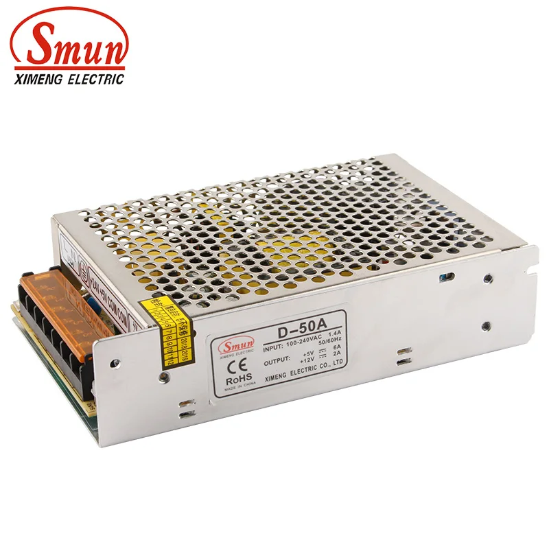 Импульсный источник питания SMUN 50 Вт 5V6A 12V2A двойной выход 5 В 12 SMPS | Обустройство