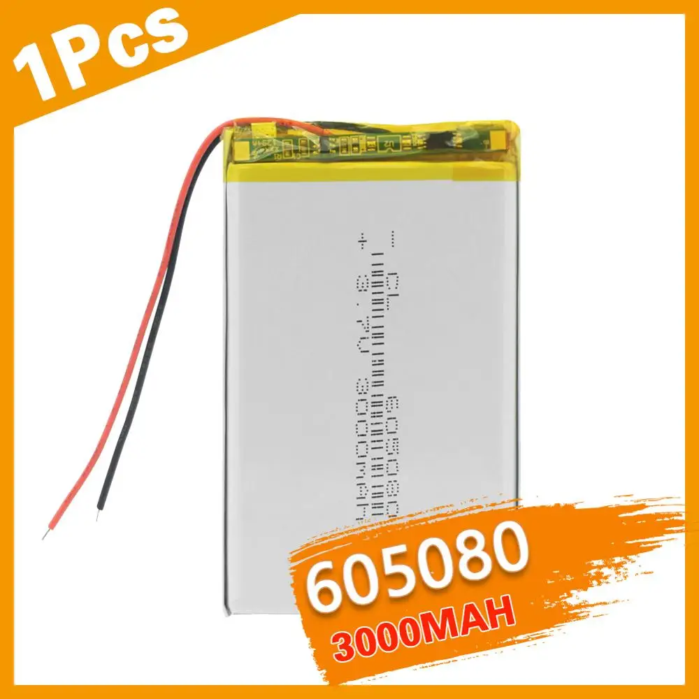 3.7V 3000mAh 605080 Lithium Polymer Li-Po li ion Rechargeable Battery cells For Mp3 MP4 MP5 GPS Tablet DVD mobile bluetooth
3.7V 3000mAh 605080 Lithium Polymer Li-Po li ion Rechargeable Battery cells For Mp3 MP4 MP5 GPS Tablet DVD mobile bluetooth