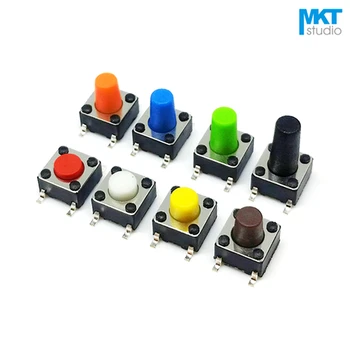 100Pcs 6*6*8/8.5mm SMD Micro Push Button Tactile Tact Electronic Switch Brown Blue Black Red Orange Green Yellow White
100Pcs 6*6*8/8.5mm SMD Micro Push Button Tactile Tact Electronic Switch Brown Blue Black Red Orange Green Yellow White