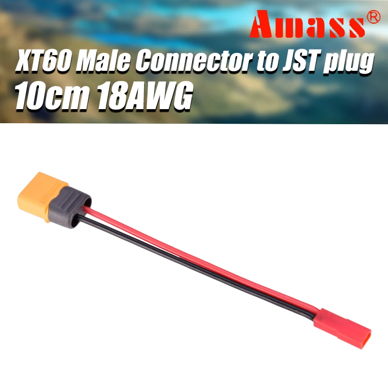 High Quality AMASS 10cm 18AWG XT60 Male Plug to JST Male Plug Cable Connector for Battery Charging Adapter
High Quality AMASS 10cm 18AWG XT60 Male Plug to JST Male Plug Cable Connector for Battery Charging Adapter