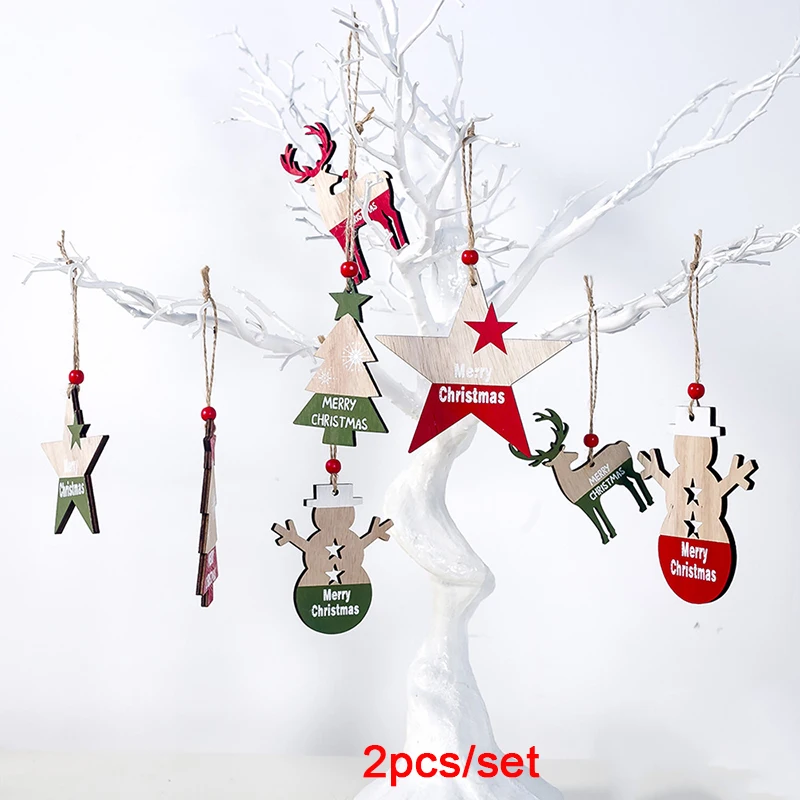 2PCS/Set Christmas Decoration Painting Wood Slices Red&Green Snowman Star Elk Hanging Ornaments 2019 Christmas Tree Pendant XMAS
2PCS/Set Christmas Decoration Painting Wood Slices Red&Green Snowman Star Elk Hanging Ornaments 2019 Christmas Tree Pendant XMAS