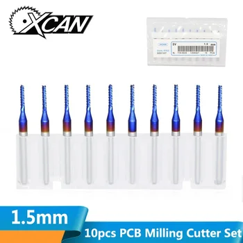 XCAN 10pcs 1.5mm Nano Blue Coating PCB Milling Bit For PCB Machine CNC Router Bit END Milling Cutter Carbide End Mill
XCAN 10pcs 1.5mm Nano Blue Coating PCB Milling Bit For PCB Machine CNC Router Bit END Milling Cutter Carbide End Mill