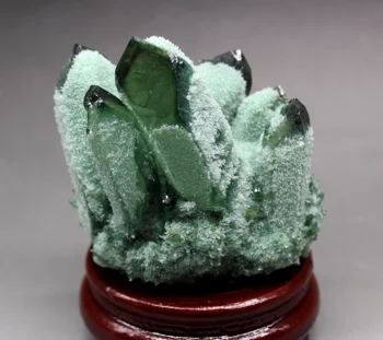 508g Natural Green Ghost Phantom Quartz Crystal Cluster Crystals and stones Healing Specimen Free wooden base
508g Natural Green Ghost Phantom Quartz Crystal Cluster Crystals and stones Healing Specimen Free wooden base