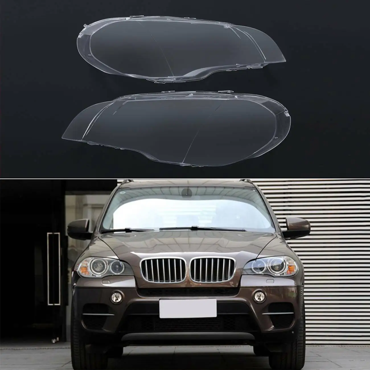 Samger 2Pcs Headlight Lens Headlamp Lens Cover Car Headlight for BMW 5 Series E39 E70 2007-2013 Left + Right
Samger 2Pcs Headlight Lens Headlamp Lens Cover Car Headlight for BMW 5 Series E39 E70 2007-2013 Left + Right