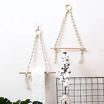 Nordic Macrame Wall Hanging Wooden Stick Toilet Paper Holder Towel Hanger Decor J78C
Nordic Macrame Wall Hanging Wooden Stick Toilet Paper Holder Towel Hanger Decor J78C