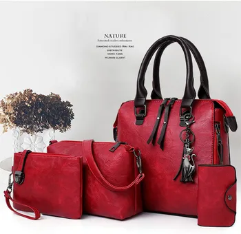 Women Composite Bags High Quality Ladies Handbags Female PU Leather Shoulder Messenger Bags Tote Bag 4pcs Ladies Set purses
Women Composite Bags High Quality Ladies Handbags Female PU Leather Shoulder Messenger Bags Tote Bag 4pcs Ladies Set purses