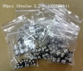 90pcs 10value 2.2UF-1000UF SMD Aluminum Electrolytic Capacitor Kit (6.3V 10V 16V 25V 50V 4.7UF 10UF 22UF 47UF 100UF 220UF 470UF
90pcs 10value 2.2UF-1000UF SMD Aluminum Electrolytic Capacitor Kit (6.3V 10V 16V 25V 50V 4.7UF 10UF 22UF 47UF 100UF 220UF 470UF