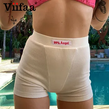 Viifaa White Rib-Knit Letter Front Skinny Summer Biker Shorts Women 2020 High Waist Vacation Casual Ladies Mini Shorts 
Viifaa White Rib-Knit Letter Front Skinny Summer Biker Shorts Women 2020 High Waist Vacation Casual Ladies Mini Shorts