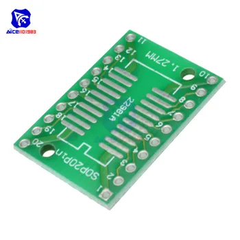 

diymore 10PCS/Lot SOP20 SSOP20 TSSOP20 to DIP20 Pitch 0.65/1.27mm IC Adapter Converter PCB Board