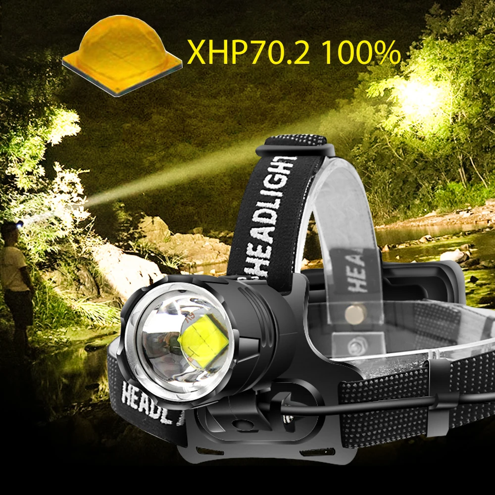 100000LM XHP70.2 powerful Led Headlamp Waterproof USB Rechargeable Zoom White Yellow Headlight Hunting camping torch use 18650
100000LM XHP70.2 powerful Led Headlamp Waterproof USB Rechargeable Zoom White Yellow Headlight Hunting camping torch use 18650