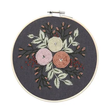European Flowers DIY Embroidery Ribbon Set With Frame For Beginners Kits Needlework Cross Stitch Arts Crafts
European Flowers DIY Embroidery Ribbon Set With Frame For Beginners Kits Needlework Cross Stitch Arts Crafts