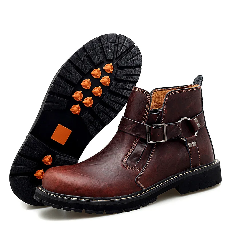 New Brand Autumn Winter Men's Boots Cow Genuine Leather Men Shoes Fashion Motorcycle Boots Comfortable Ankle Boots Casual Shoes
New Brand Autumn Winter Men's Boots Cow Genuine Leather Men Shoes Fashion Motorcycle Boots Comfortable Ankle Boots Casual Shoes