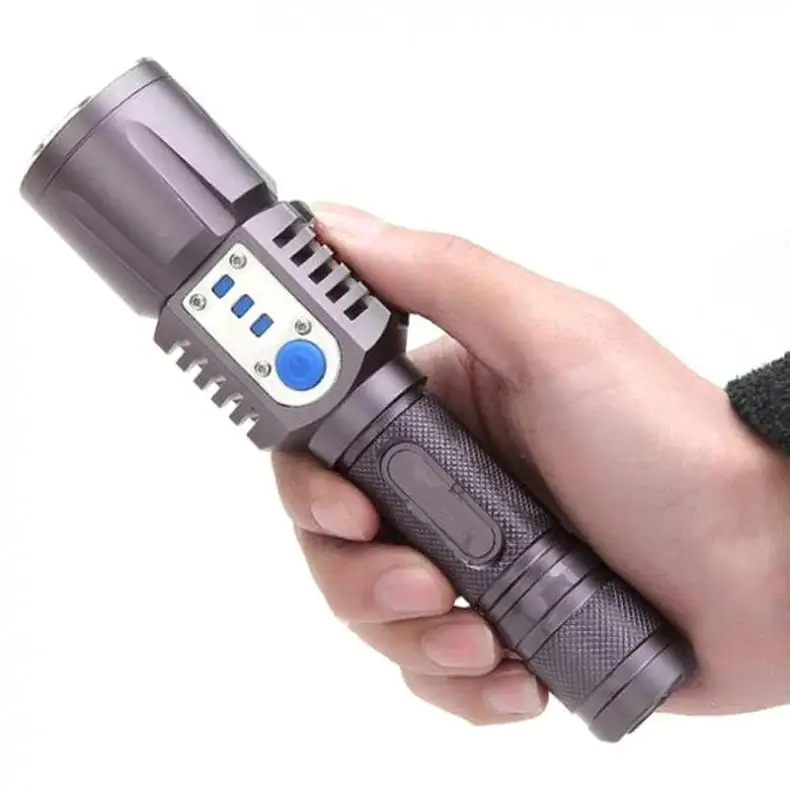 3800LM XM-L2 T6 LED Flashlight Torch Brightness LED USB Charge 5 Modes Mobile Power Bank Intelligent Flashlight for Camping
3800LM XM-L2 T6 LED Flashlight Torch Brightness LED USB Charge 5 Modes Mobile Power Bank Intelligent Flashlight for Camping