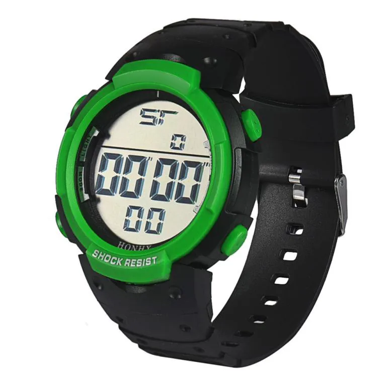 Часы наручные HONHX Мужские Цифровые водонепроницаемые спортивные с ЖК дисплеем