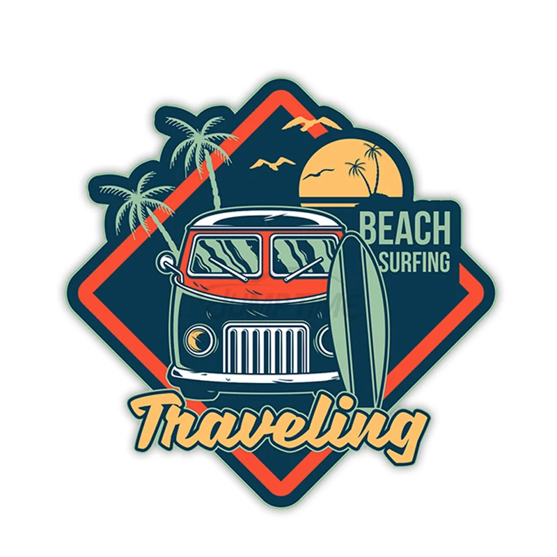Personality Surf Van Surfer Beach Car Sticker Vinyl Waterproof Car Window Accessories Decorative Boot Art Pattern PVC 13cm X13cm
Personality Surf Van Surfer Beach Car Sticker Vinyl Waterproof Car Window Accessories Decorative Boot Art Pattern PVC 13cm X13cm
