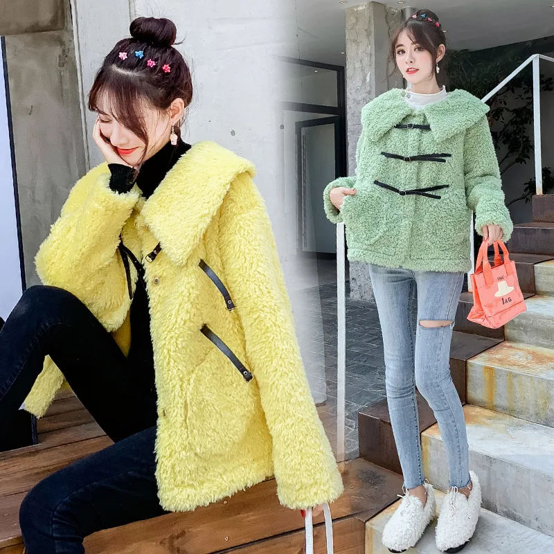 2019 Winter New Style Korean-style Loose-Fit Graceful Fur Lambs Wool Coat Overcoat
2019 Winter New Style Korean-style Loose-Fit Graceful Fur Lambs Wool Coat Overcoat