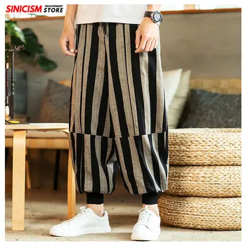 Sinicism Store Men Baggy Striped Wide Leg Pants Autumn 2020 Male Loose Casual Sweatpants Mens Chinese Style Casual Trousers 2020
Sinicism Store Men Baggy Striped Wide Leg Pants Autumn 2020 Male Loose Casual Sweatpants Mens Chinese Style Casual Trousers 2020