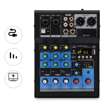 4 Channel Bluetooth USB Cable Professional Stage Performance Audio DJI Mixer Sound Board Console Mixing Station Controller - EU
4 Channel Bluetooth USB Cable Professional Stage Performance Audio DJI Mixer Sound Board Console Mixing Station Controller - EU