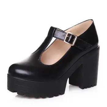DORATASIA New T-Strap Buckle Strap Solid Mary Janes Platform Women Shoes Woman Casual Spring Autumn Pumps Large Size 34-46 
DORATASIA New T-Strap Buckle Strap Solid Mary Janes Platform Women Shoes Woman Casual Spring Autumn Pumps Large Size 34-46