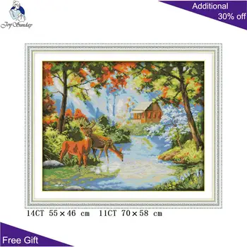 Joy Sunday Deer Forest Home Decor DA096 14CT 11CT Counted and Stamped Deer Tweet At The River Embroidery DIY Cross Stitch kits
Joy Sunday Deer Forest Home Decor DA096 14CT 11CT Counted and Stamped Deer Tweet At The River Embroidery DIY Cross Stitch kits