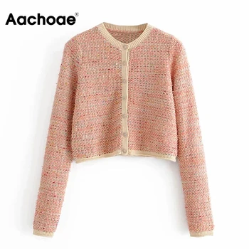 Aachoae Elegant Multi Cropped Sweater Women Long Sleeve Vintage Cardigan Sweater Femme O Neck Office Wear Lady Knitted Tops
Aachoae Elegant Multi Cropped Sweater Women Long Sleeve Vintage Cardigan Sweater Femme O Neck Office Wear Lady Knitted Tops