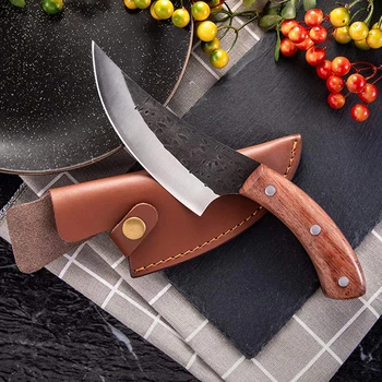 King Sea Full Tang 5.5 inch Boning Camping Serbian Knife Handmade Forged Sliced Chef Kitchen Butcher Knife Leather Sheath Cover
King Sea Full Tang 5.5 inch Boning Camping Serbian Knife Handmade Forged Sliced Chef Kitchen Butcher Knife Leather Sheath Cover