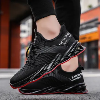 Men's Running Shoes Unique Blade Sole Breathable Mesh Sports Shoes High-quality Shock Absorption Jogging Shoes
Men's Running Shoes Unique Blade Sole Breathable Mesh Sports Shoes High-quality Shock Absorption Jogging Shoes