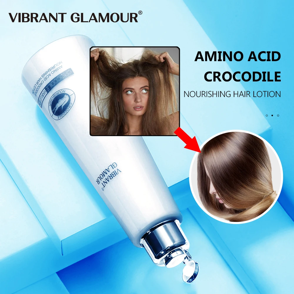 VIBRANT GLAMOUR Amino Acid Crocodile Nourishing Hair Lotion Smooth And Straighten Repair damage Split dull-colored Care Products
VIBRANT GLAMOUR Amino Acid Crocodile Nourishing Hair Lotion Smooth And Straighten Repair damage Split dull-colored Care Products