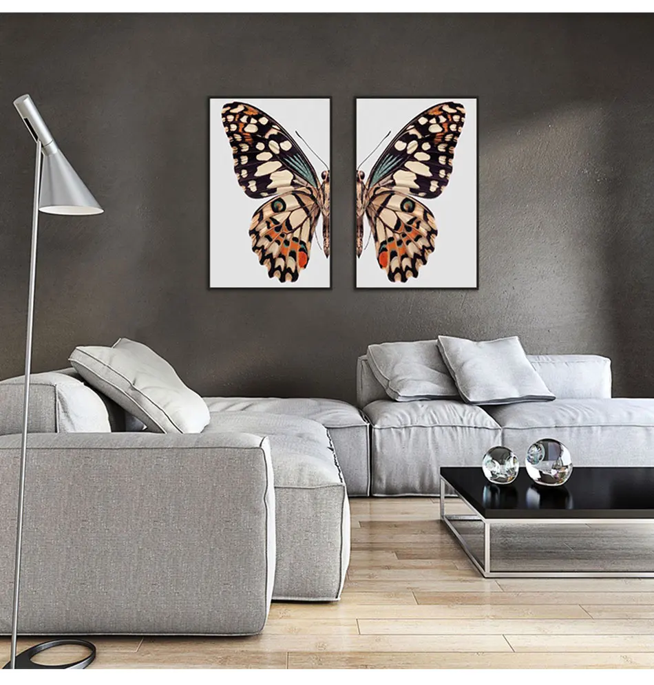 

Vintage Butterfly Canvas Painting Wall Art Home Decoration Nordic Posters and Prints Unframed Pictures for Living Room
