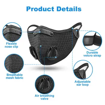 Anti-Pollution Cycling Mask With 2 Filter Activated Carbon Filter Bicycle Sports Masque Lavable Mask PM 2.5 Face Mask
Anti-Pollution Cycling Mask With 2 Filter Activated Carbon Filter Bicycle Sports Masque Lavable Mask PM 2.5 Face Mask