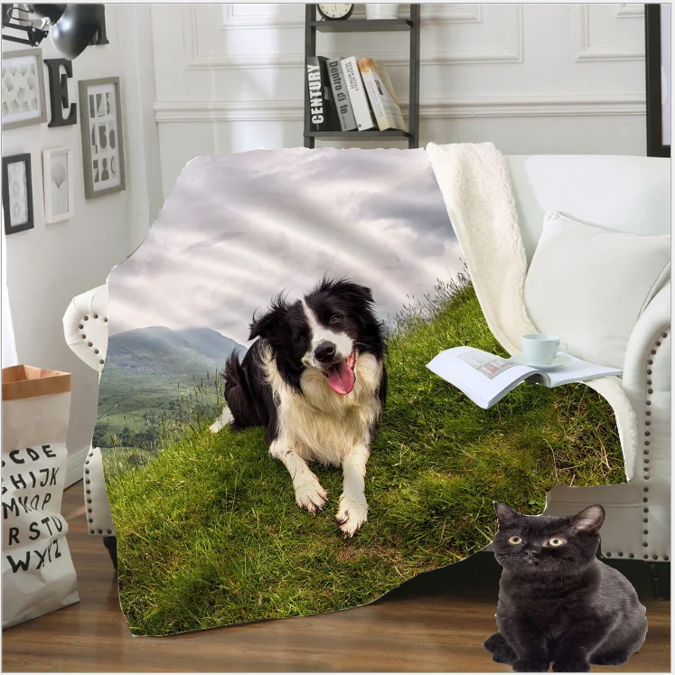 Border Collie Dog Blanket LIASOSO Fashion 3D Print Animal Travel Fleece Quilt Sofa Warm Throw Plush Duvet Snow Soft Sheet B186-1
Border Collie Dog Blanket LIASOSO Fashion 3D Print Animal Travel Fleece Quilt Sofa Warm Throw Plush Duvet Snow Soft Sheet B186-1
