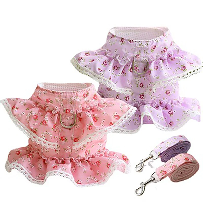 Lace Pets Harness Dog Leash Collar Floral Padded Dog Collars And Harnesses Leash Rope For Small Medium Puppy Cats Girl Princess
Lace Pets Harness Dog Leash Collar Floral Padded Dog Collars And Harnesses Leash Rope For Small Medium Puppy Cats Girl Princess