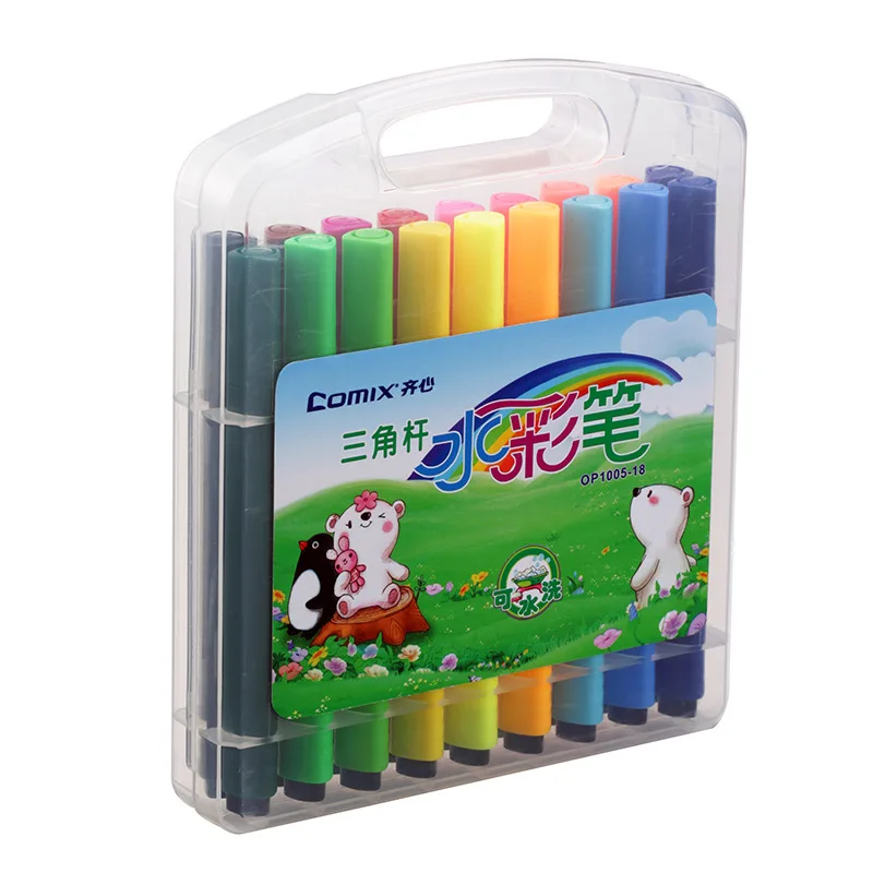 Washable water triangle main pole design fiber nib bright color watercolor pen / painting pen
Washable water triangle main pole design fiber nib bright color watercolor pen / painting pen