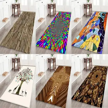 

Non-Slip Water Absorption Mat Carpet 3D Printed Thickened Flannel Fabric Area Rug Christmas Kitchen Bath Supplies New